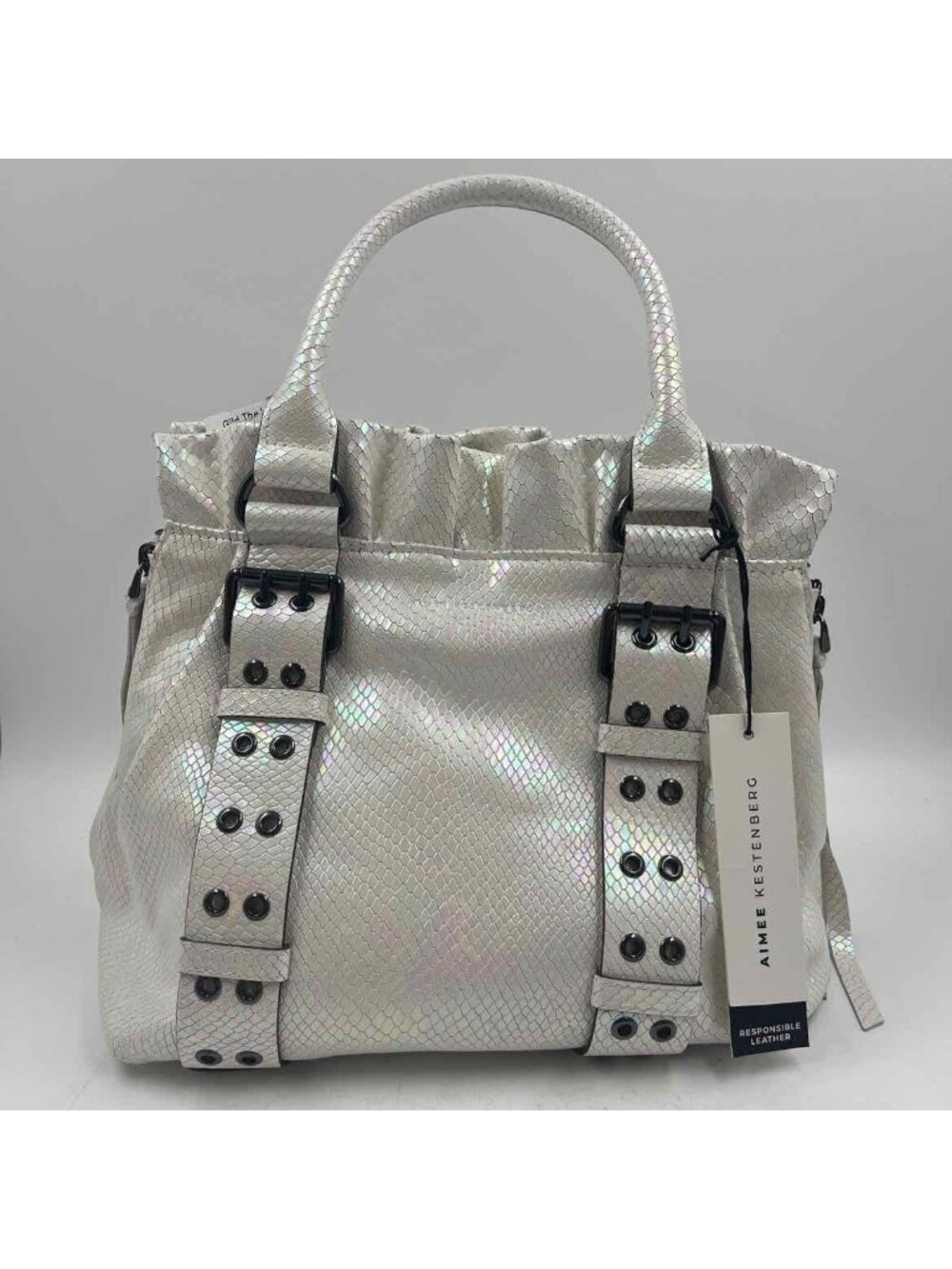 Aimee Kestenberg Women's White New with Tags Snakeskin Purse